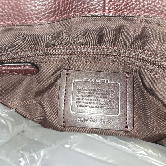 Coach Turnlock Edie Deep Purple Shoulder Bag Handbag Purse - Picture 9 of 9